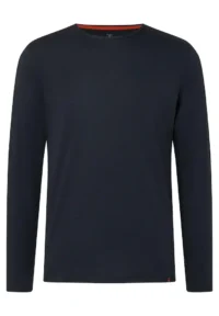 Timezone : Ribbed basic long sleeve,  Navy