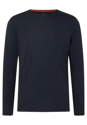 Timezone : Ribbed basic long sleeve,  Navy