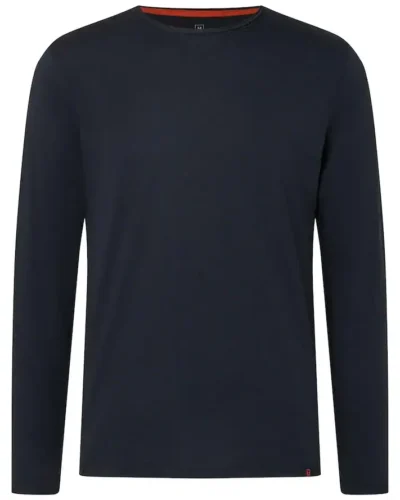 Timezone : Ribbed basic long sleeve,  Navy