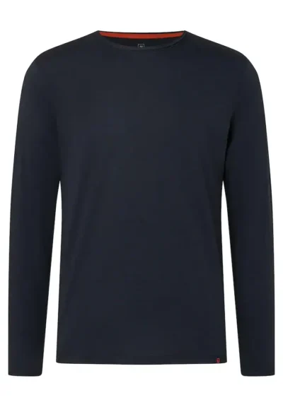 Timezone : Ribbed basic long sleeve,  Navy