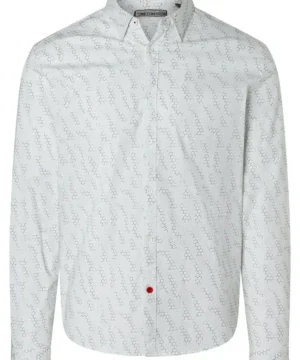 Alternative view of Timezone : Printed stretch shirt  White