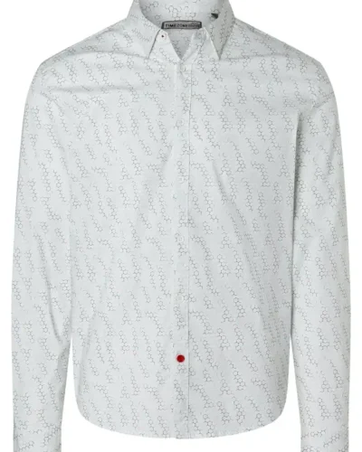 Alternative view of Timezone : Printed stretch shirt  White