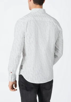 Timezone Printed stretch shirt White image3