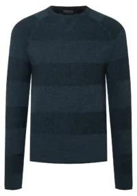 Alternative view of Timezone : Spiral Knit Crewneck Navy melange