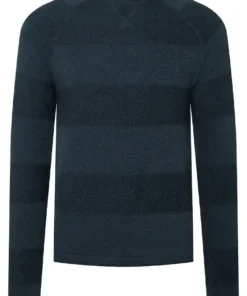 Alternative view of Timezone : Spiral Knit Crewneck Navy melange