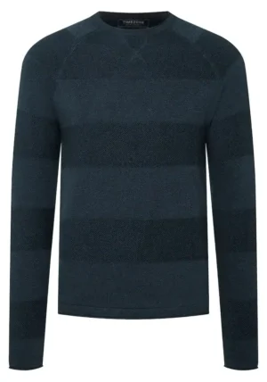 Alternative view of Timezone : Spiral Knit Crewneck Navy melange
