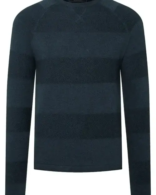 Alternative view of Timezone : Spiral Knit Crewneck Navy melange