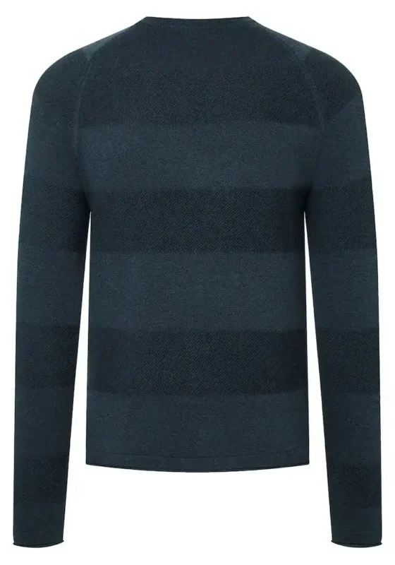 Timezone : Spiral Knit Crewneck Navy melange - Image 6