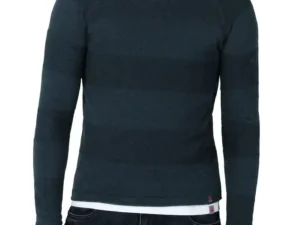 Timezone : Spiral Knit Crewneck Navy melange