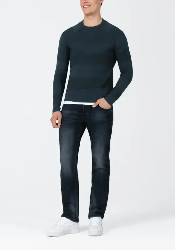 Timezone : Spiral Knit Crewneck Navy melange - Image 3