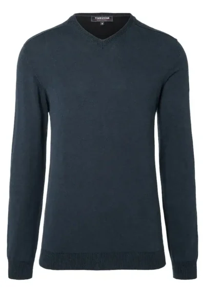 Alternative view of Timezone : Knit V-long sleeve Navy melange