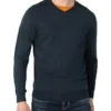 Timezone : Knit V-long sleeve Navy melange