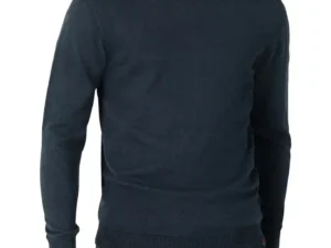Timezone : Knit V-long sleeve Navy melange
