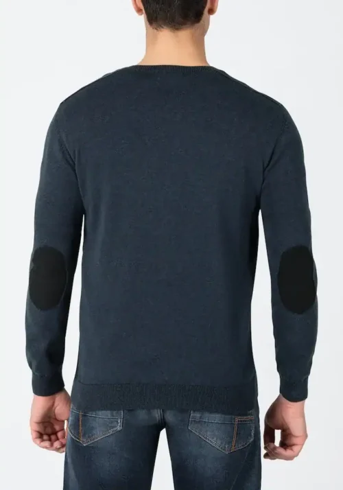 Timezone : Knit V-long sleeve Navy melange - Image 5