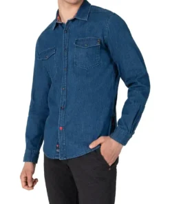 Timezone : Stretch denim shirt