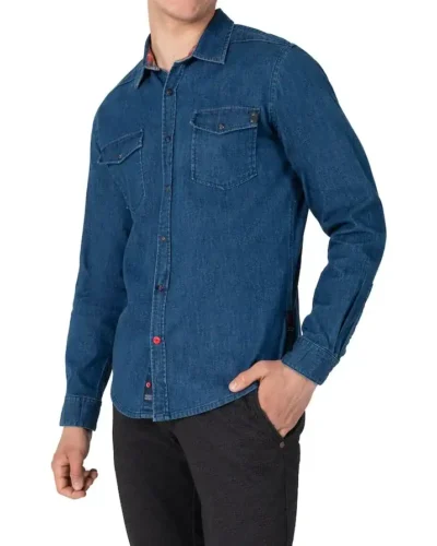 Timezone : Stretch denim shirt