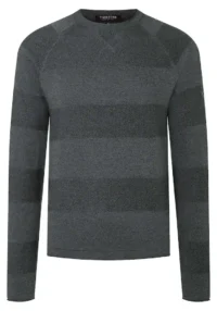 Alternative view of Timezone : Spiral Knit Crewneck Green