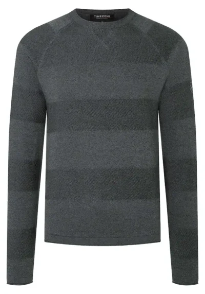 Alternative view of Timezone : Spiral Knit Crewneck Green
