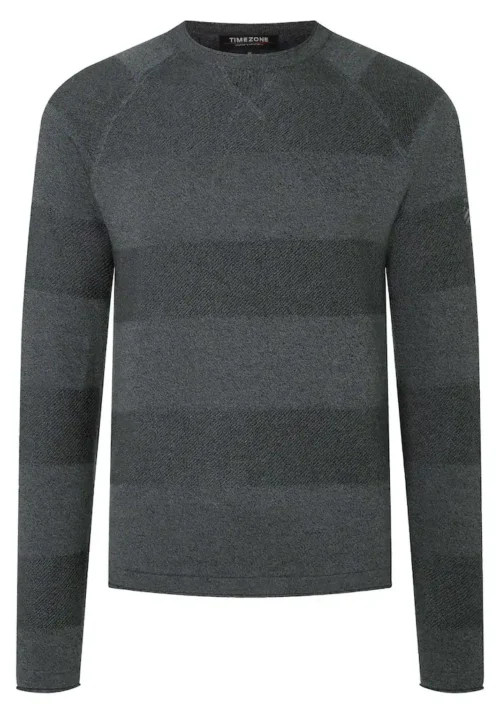 Alternative view of Timezone : Spiral Knit Crewneck Green