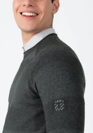 Timezone : Spiral Knit Crewneck Green image2