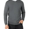Timezone : Knit V-long sleeve Green melange