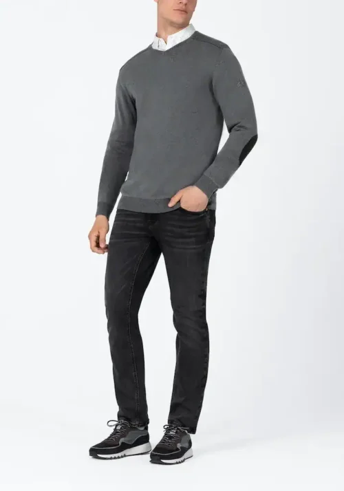 Timezone : Knit V-long sleeve Green melange - Image 6