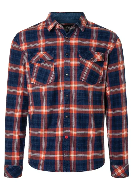 Timezone : Indigo Check Shirt - Image 2