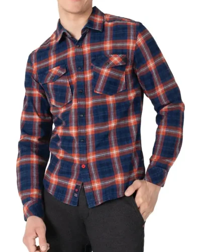 Timezone : Indigo Check Shirt