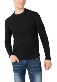Timezone : Spiral Knit Crewneck Black