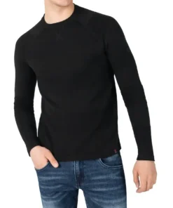 Timezone : Spiral Knit Crewneck Black