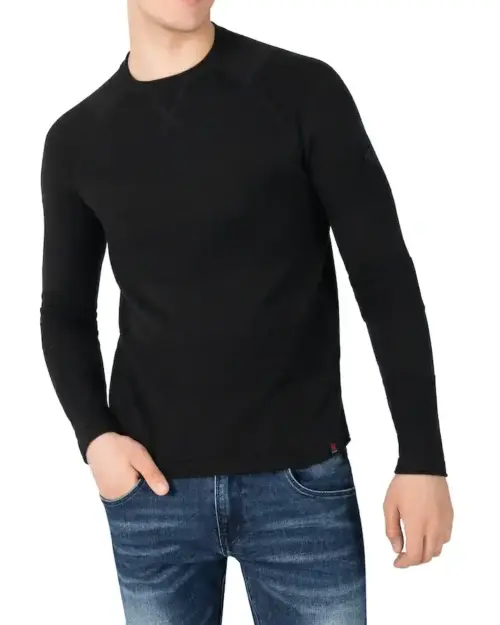 Timezone : Spiral Knit Crewneck Black