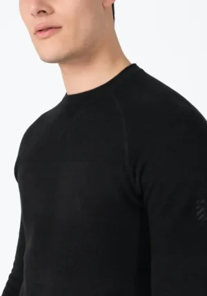 Alternative view of Timezone : Spiral Knit Crewneck Black