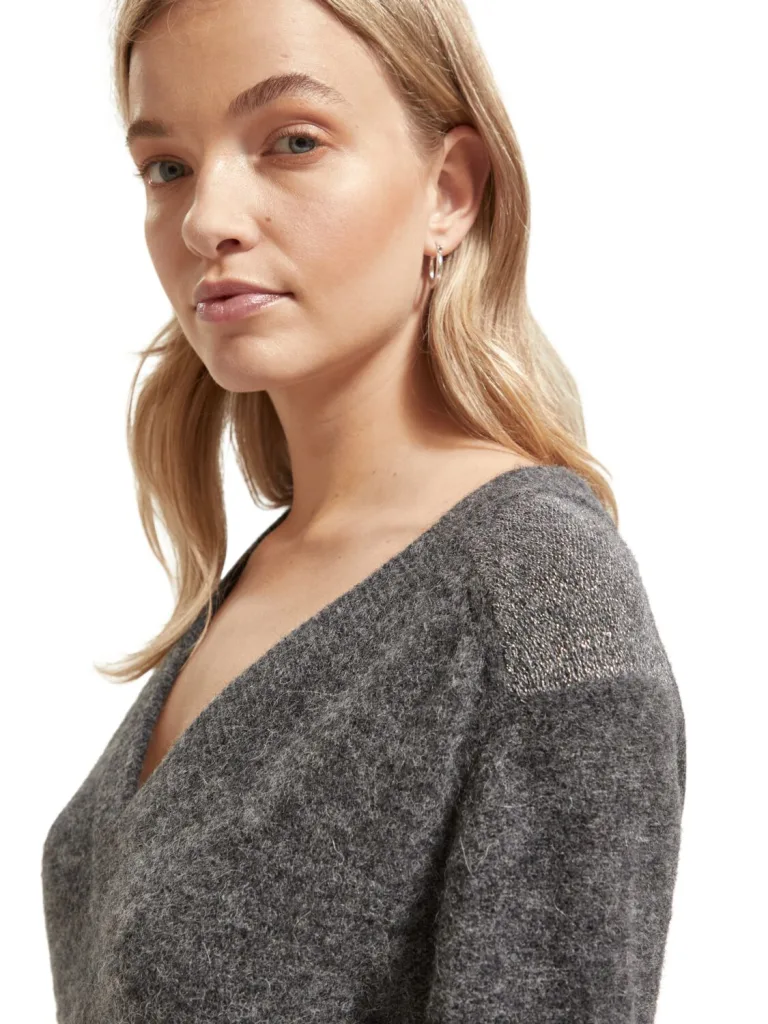 Scotch & Soda 174762 : Relaxed V Neck Knitted Dress - Image 4