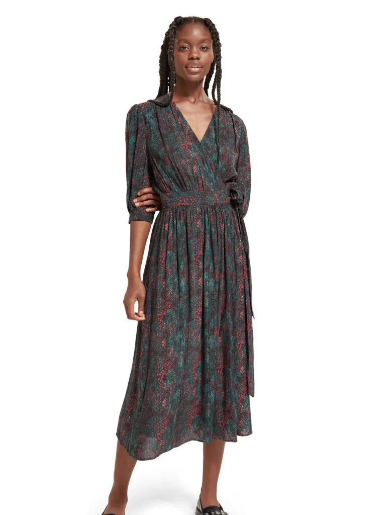 Scotch & Soda 174763 : Midi wrap dress