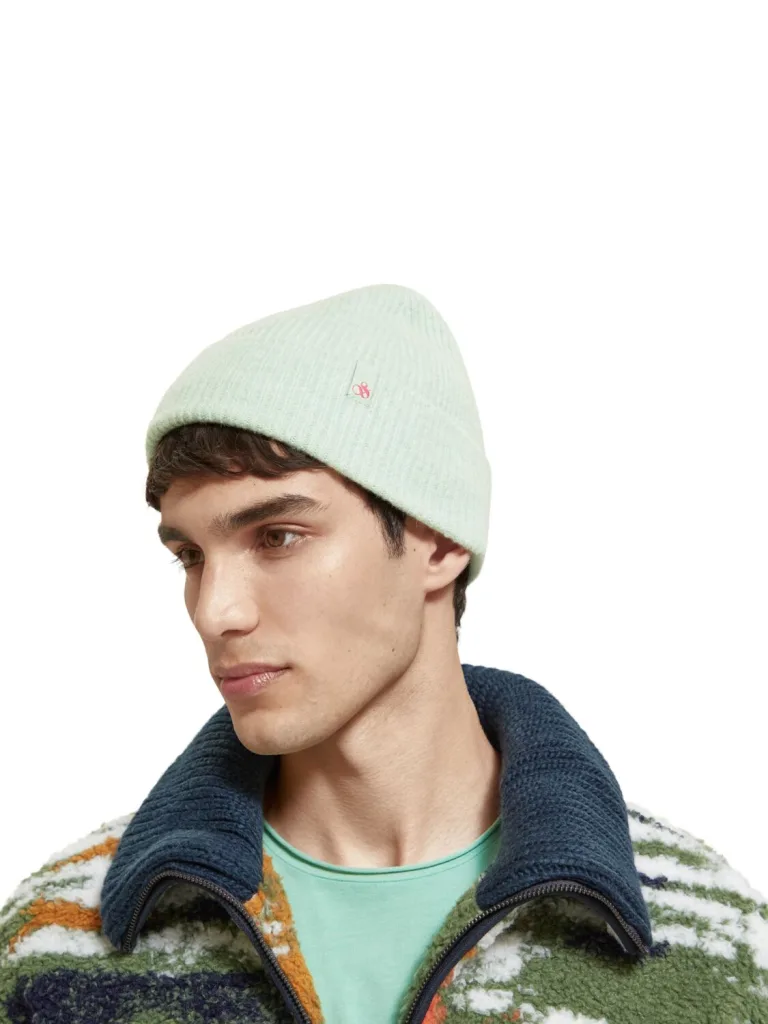Scotch & Soda 174886 : Soft Rib-Knit Beanie Light mint - Image 3