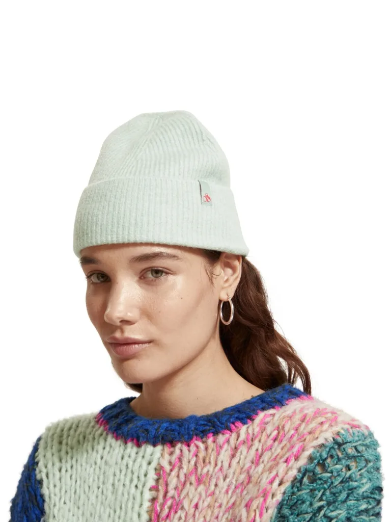 Scotch & Soda 174886 : Soft Rib-Knit Beanie Light mint - Image 4