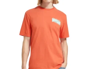 Scotch & Soda 175594 : Regular fit chest artwork T-shirt in Organic Cotton