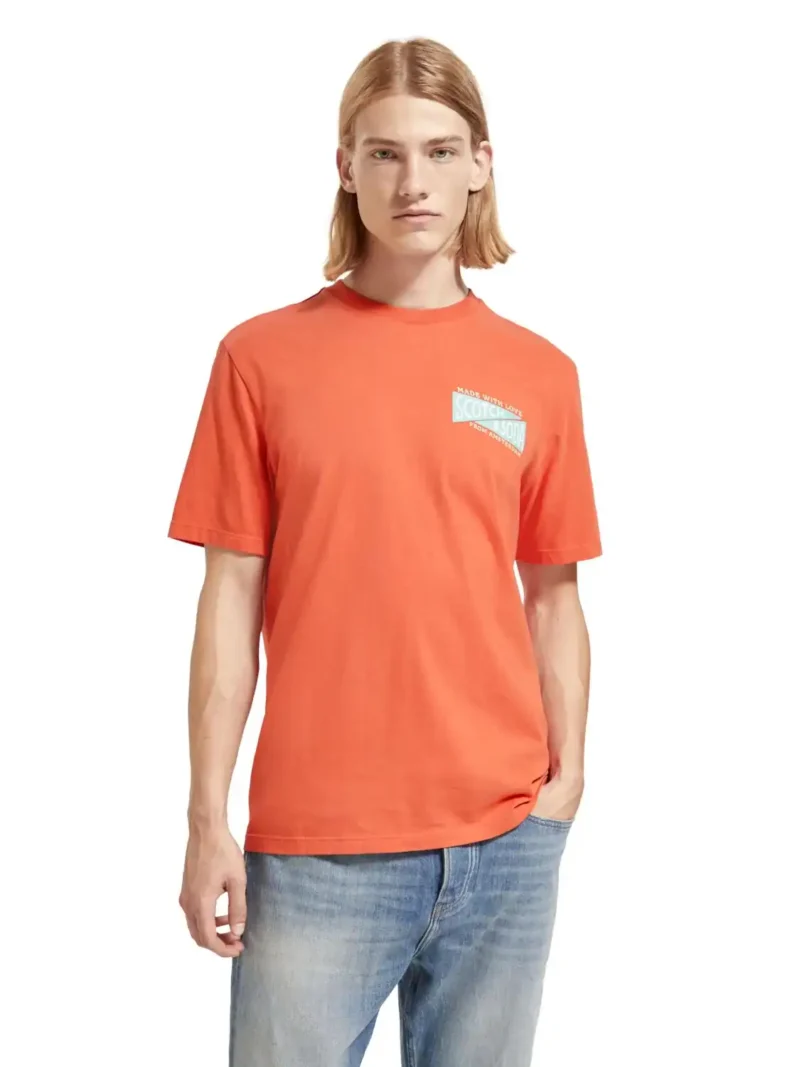 Scotch & Soda 175594 : Regular fit chest artwork T-shirt in Organic Cotton