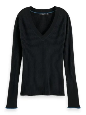 Alternative view of Scotch & Soda 176855 : skinny rib V-Neck pullover