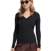 Scotch & Soda 176855 : skinny rib V-Neck pullover