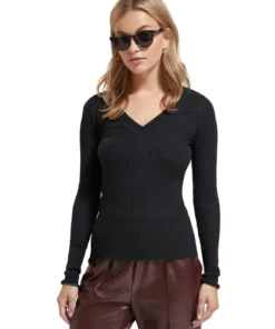 Scotch & Soda 176855 : skinny rib V-Neck pullover