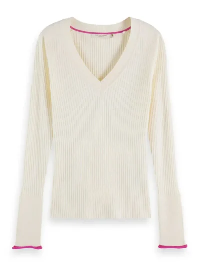 Alternative view of Scotch & Soda 176855 : skinny rib V-Neck pullover