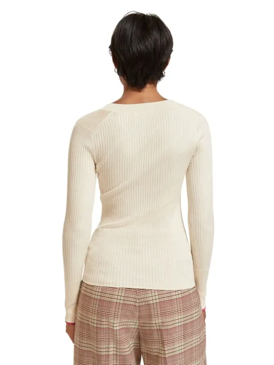 Scotch & Soda 176855 : skinny rib V-Neck pullover - Image 3