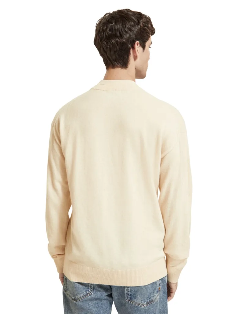 Scotch & Soda 176984 : Dropped shoulder Basic mock Camel - Image 5