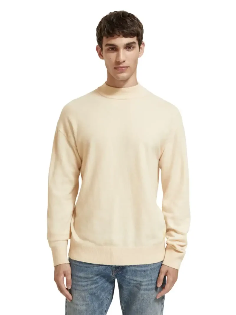 Scotch & Soda 176984 : Dropped shoulder Basic mock Camel