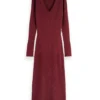 Scotch & Soda 174774 : Skinny rib knitted dress Bordeaux