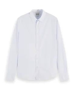 Alternative view of Scotch & Soda 165316 : Essential organic slim fit shirt Sky Blue