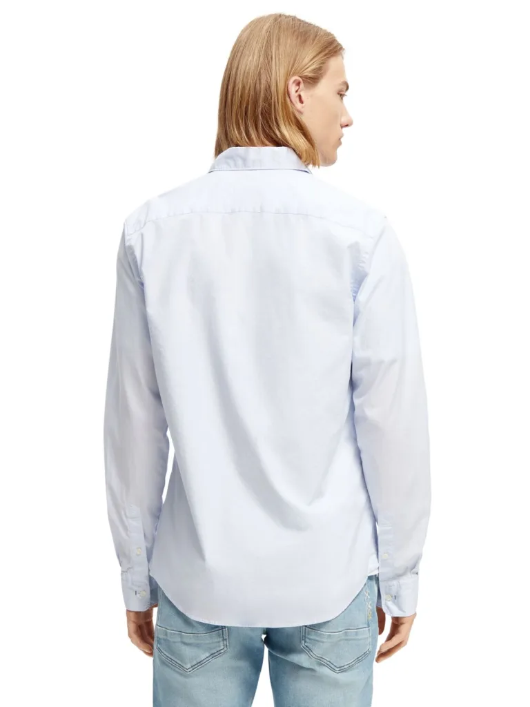 Scotch & Soda 165316 : Essential organic slim fit shirt Sky Blue - Image 3