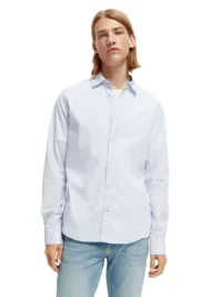 Scotch & Soda 165316 : Essential organic slim fit shirt Sky Blue
