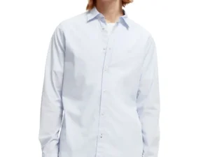 Scotch & Soda 165316 : Essential organic slim fit shirt Sky Blue
